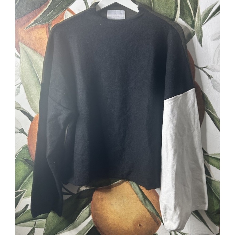 Modern Citizen XL Colorblock Dolman Sleeve Boxy Fit Viscose Sweater Mock‎ Neck